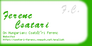 ferenc csatari business card